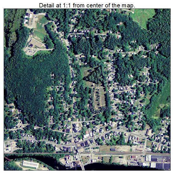 Orange, Massachusetts aerial imagery detail