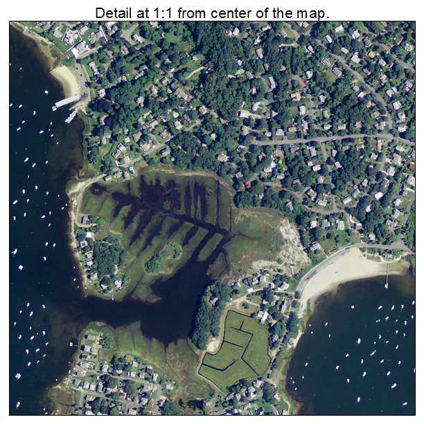 Pocasset, Massachusetts aerial imagery detail