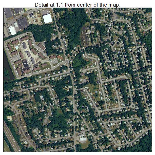 Randolph, Massachusetts aerial imagery detail
