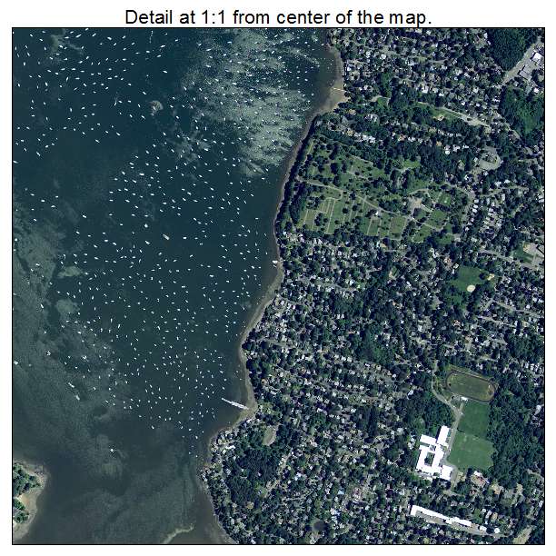 Salem, Massachusetts aerial imagery detail
