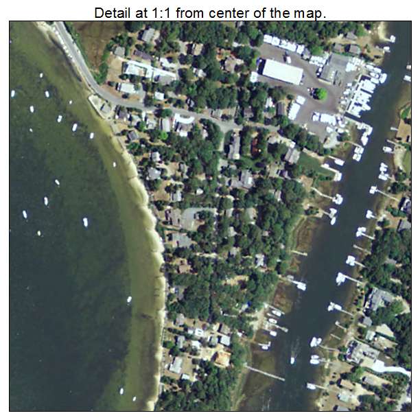 Seconsett Island, Massachusetts aerial imagery detail