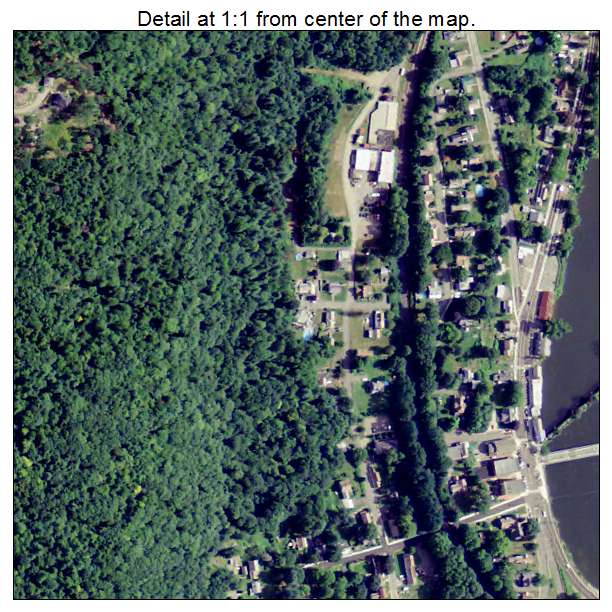 Shelburne Falls, Massachusetts aerial imagery detail