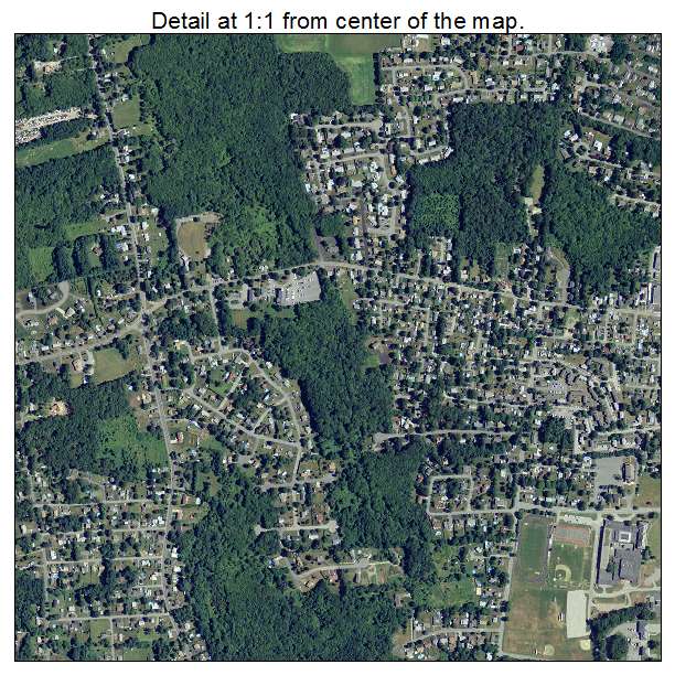 Somerset, Massachusetts aerial imagery detail