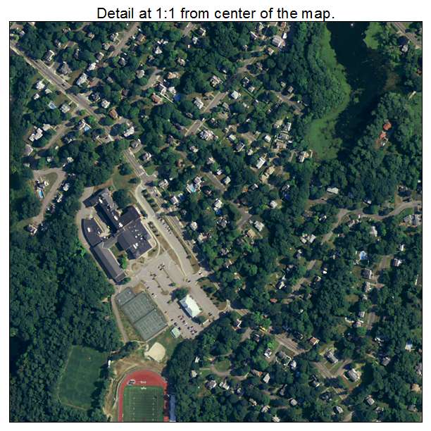 Walpole, Massachusetts aerial imagery detail