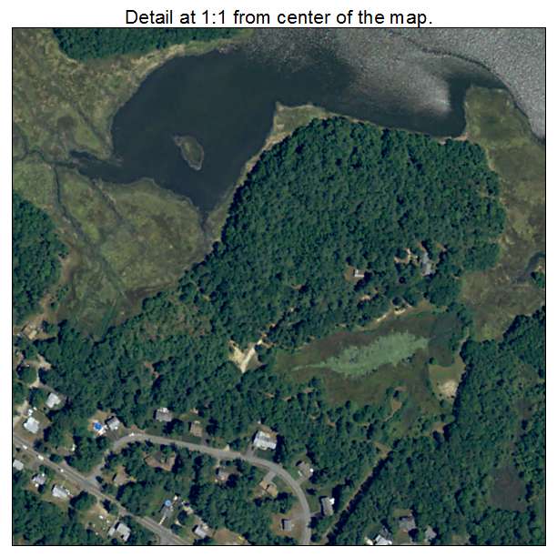 Wareham Center, Massachusetts aerial imagery detail