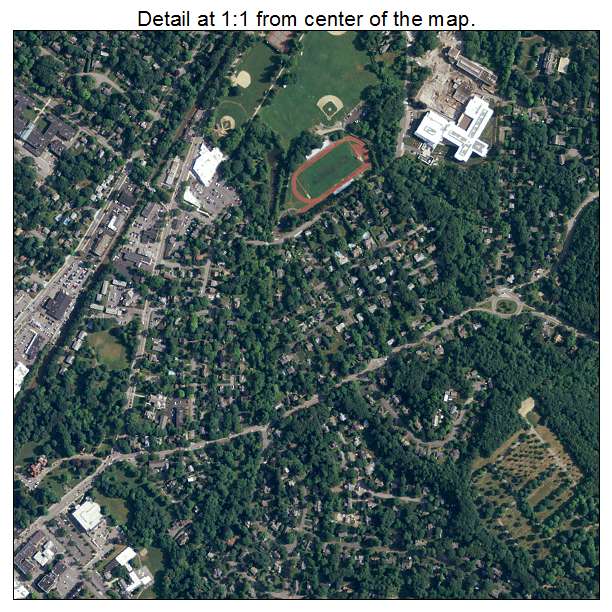Wellesley, Massachusetts aerial imagery detail