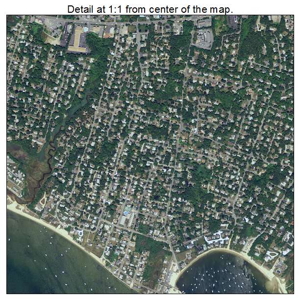 West Yarmouth, Massachusetts aerial imagery detail
