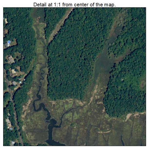 Weweantic, Massachusetts aerial imagery detail