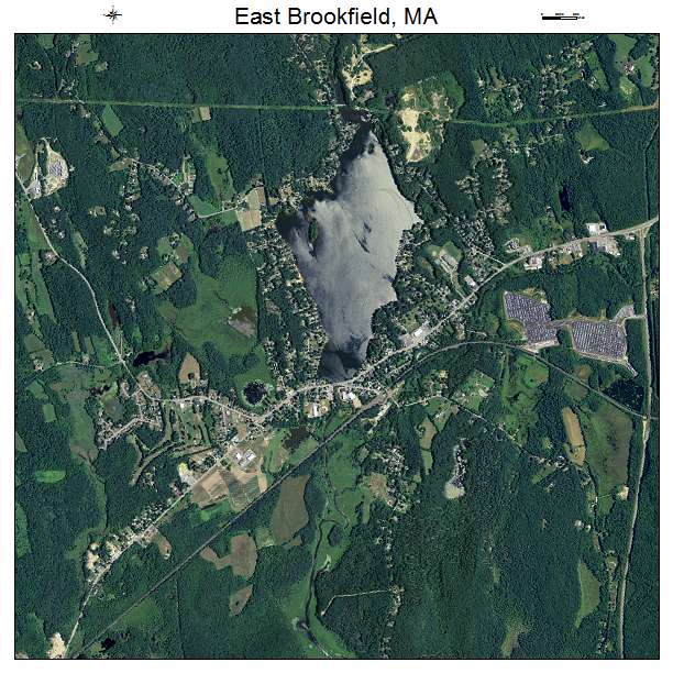 East Brookfield, MA air photo map