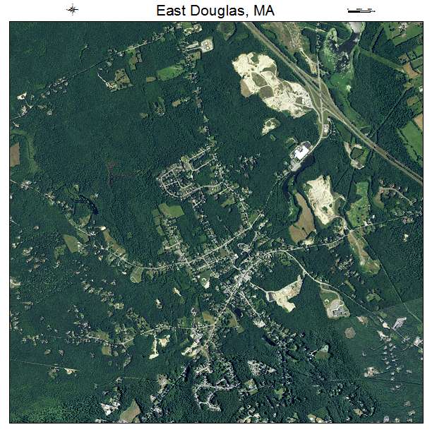 East Douglas, MA air photo map