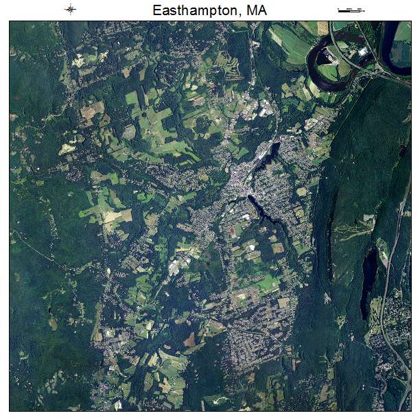 Easthampton, MA air photo map