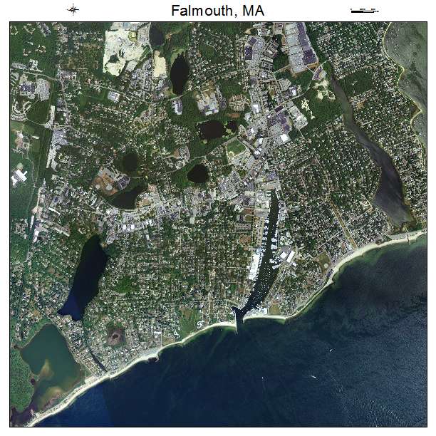Falmouth, MA air photo map
