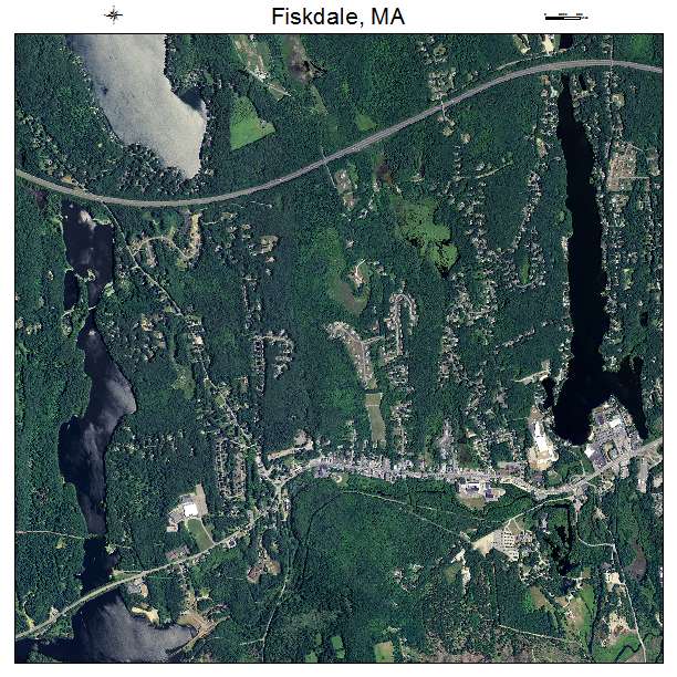Fiskdale, MA air photo map