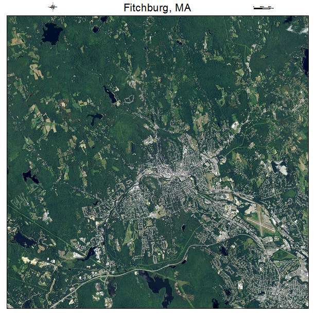 Fitchburg, MA air photo map