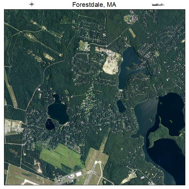 Forestdale, MA air photo map