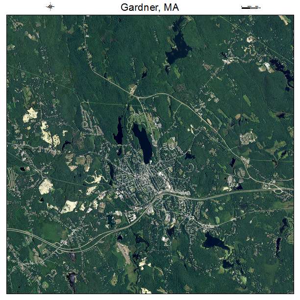Gardner, MA air photo map