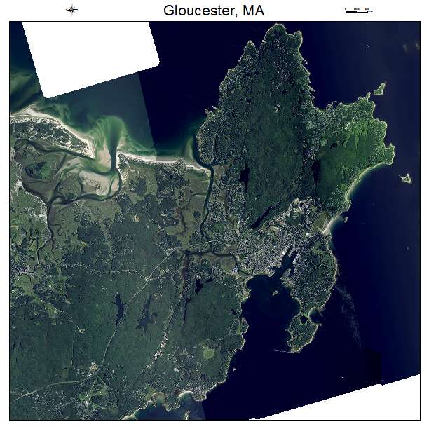 Gloucester, MA air photo map