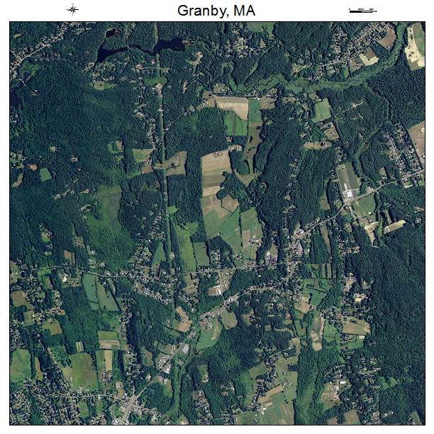 Granby, MA air photo map