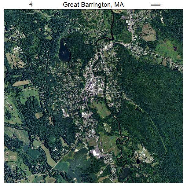 Great Barrington, MA air photo map