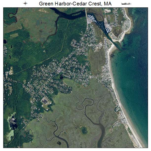 Green Harbor Cedar Crest, MA air photo map