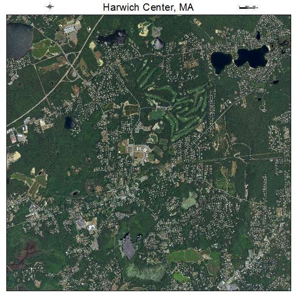 Harwich Center, MA air photo map