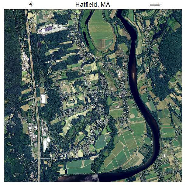 Hatfield, MA air photo map