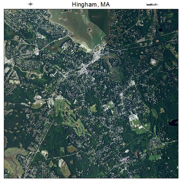 Hingham, MA air photo map
