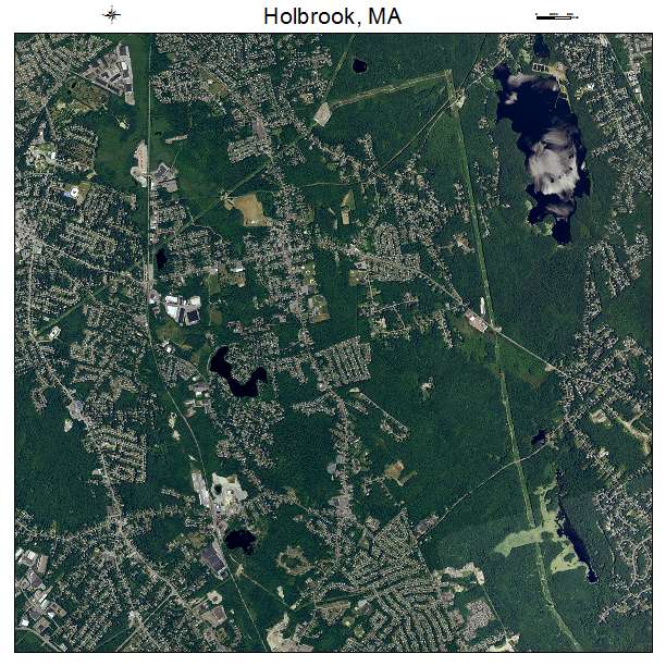 Holbrook, MA air photo map