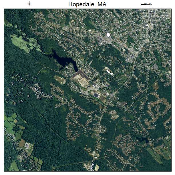 Hopedale, MA air photo map