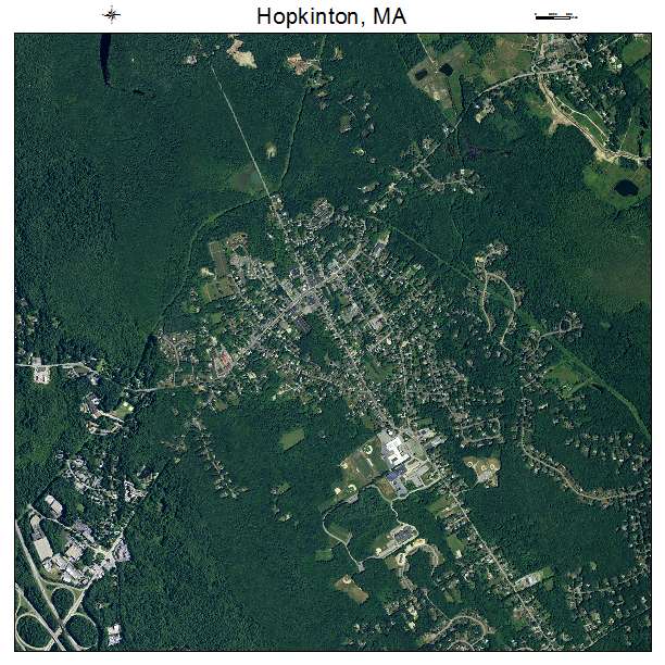 Hopkinton, MA air photo map