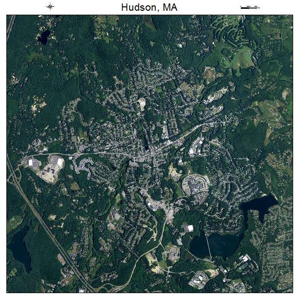 Hudson, MA air photo map