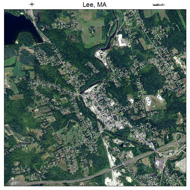 Lee, MA air photo map