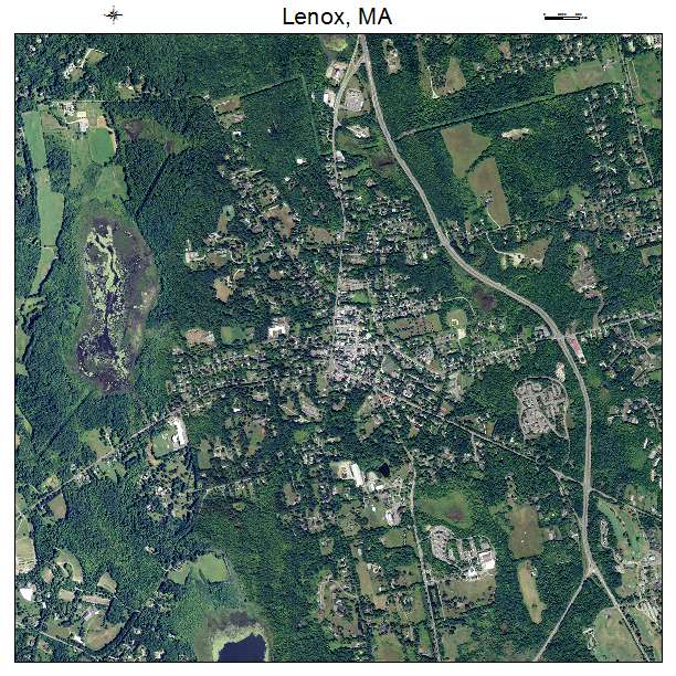 Lenox, MA air photo map