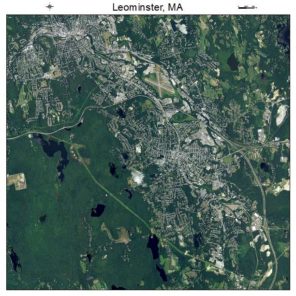 Leominster, MA air photo map