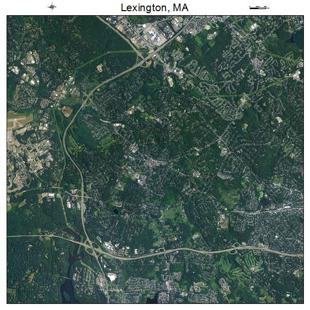Lexington, MA air photo map