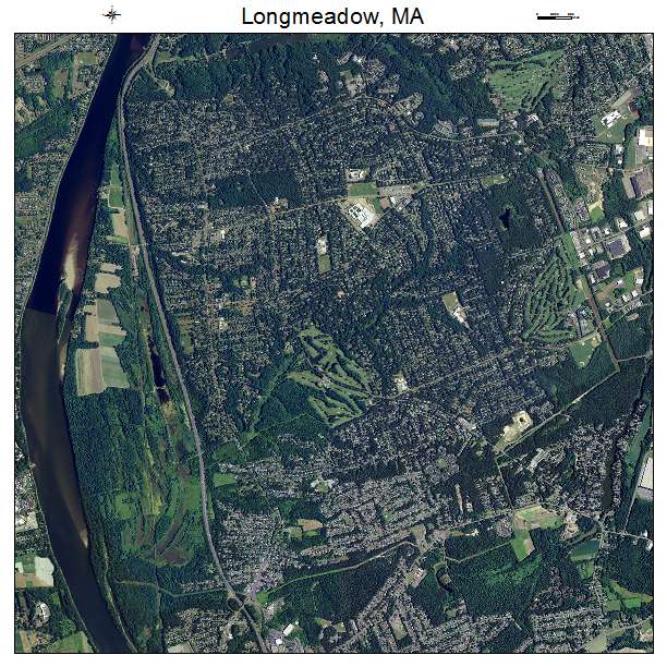Longmeadow, MA air photo map