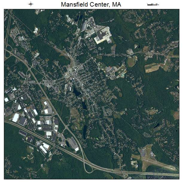 Mansfield Center, MA air photo map