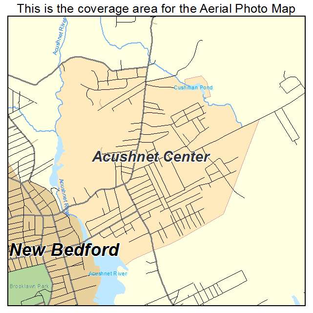 Acushnet Center, MA location map 