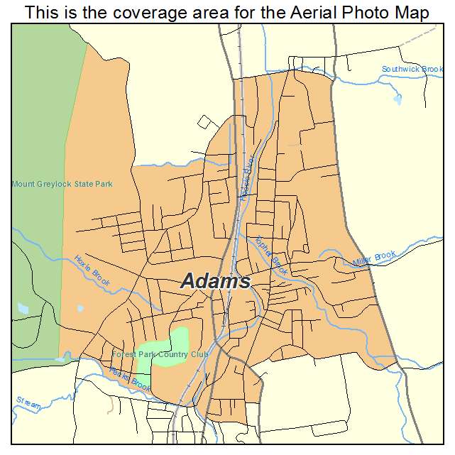 Adams, MA location map 