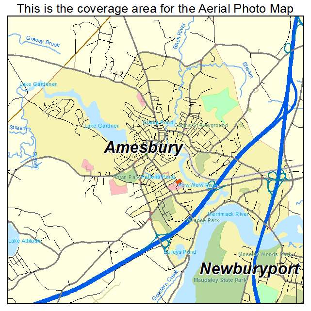 Amesbury, MA location map 