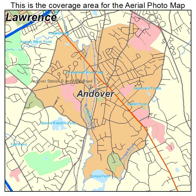 Andover, MA location map 