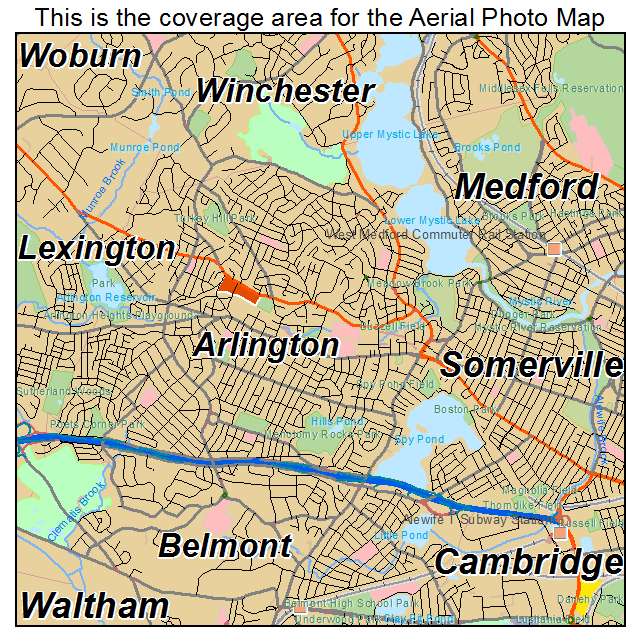 Arlington, MA location map 