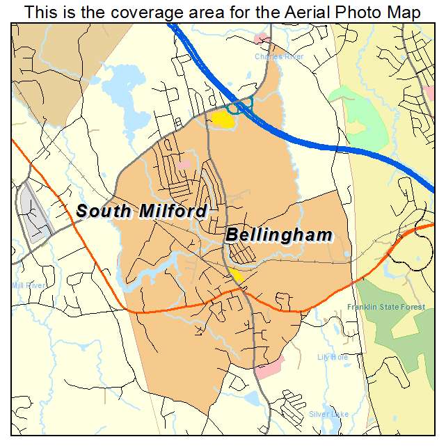 Bellingham, MA location map 