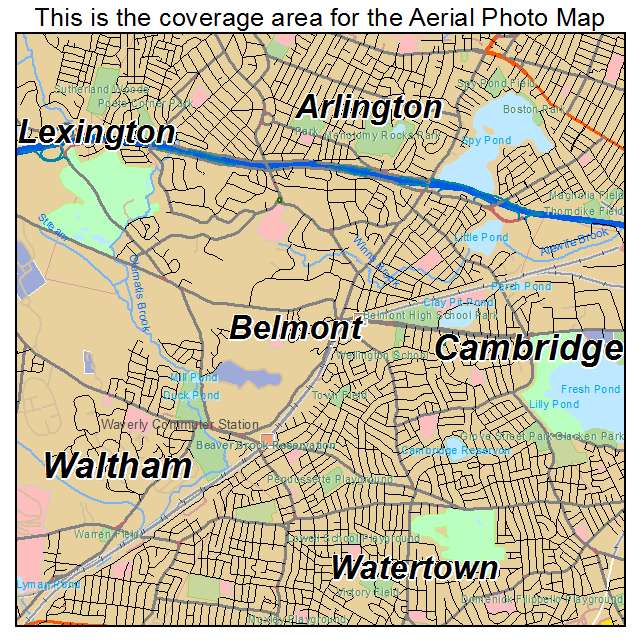 Belmont, MA location map 