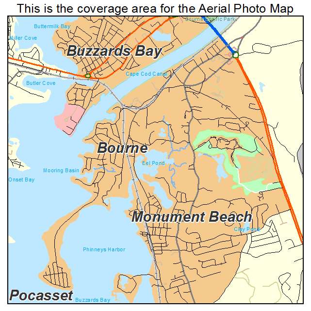 Bourne, MA location map 