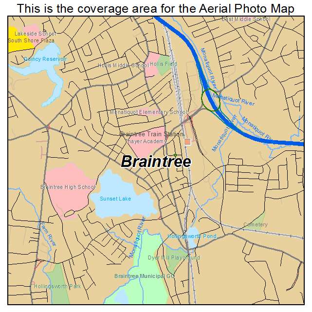 Braintree, MA location map 