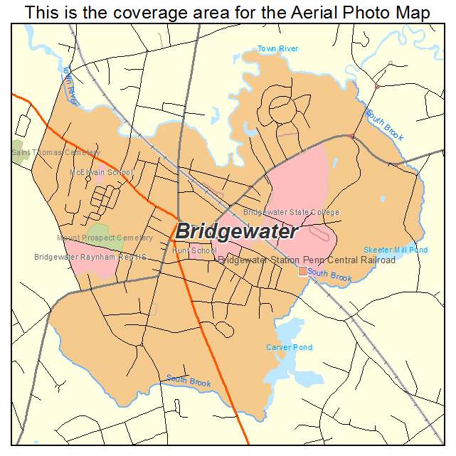 Bridgewater, MA location map 