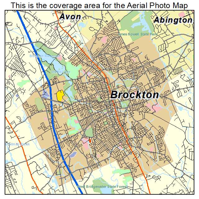 Brockton, MA location map 