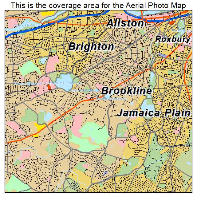 Brookline, MA location map 