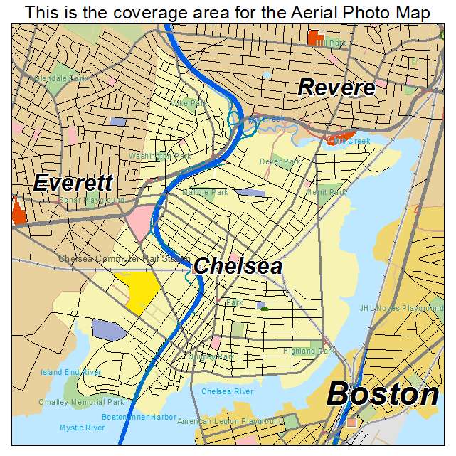 Chelsea, MA location map 